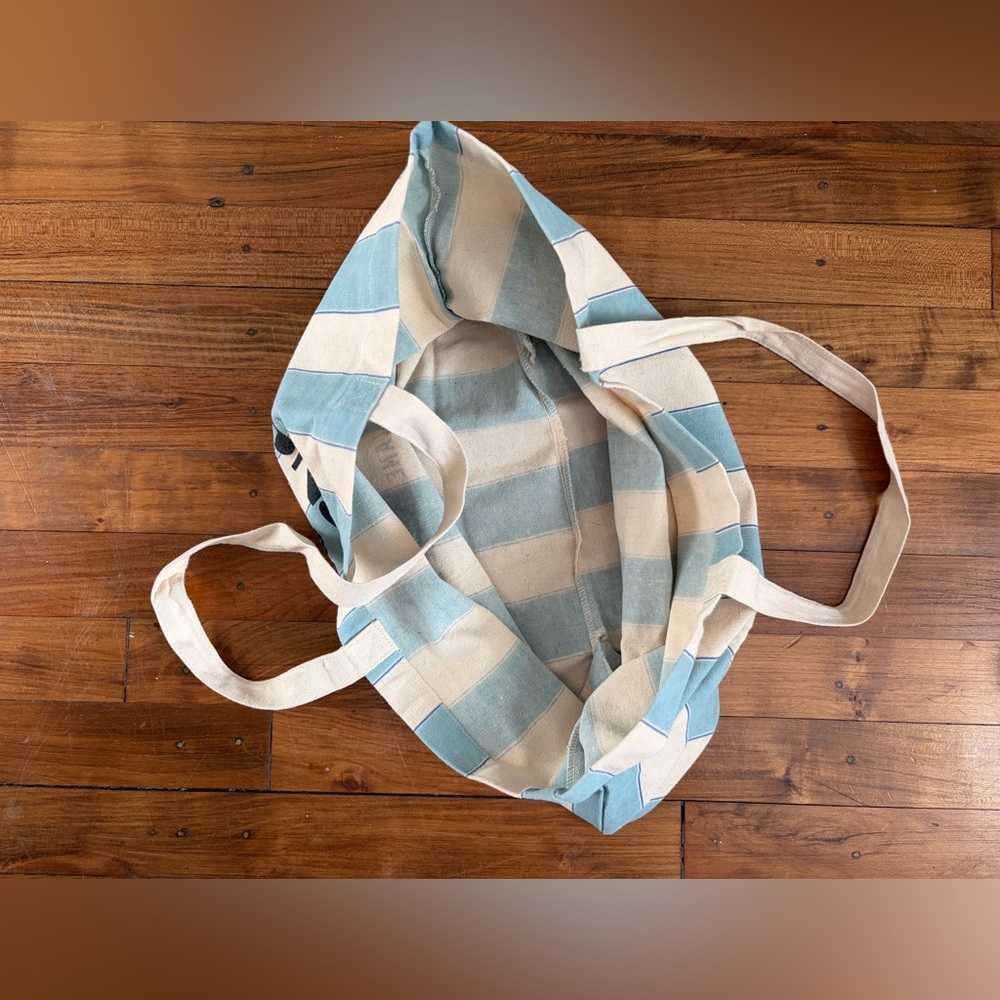 Sezane Blue and White Stripe Tote | Bonjour from Paris - Picture 3 of 3